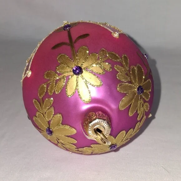 Christmas Ornament Christel Dauwe Collection Fabergé Egg Style Made in Poland - Picture 4 of 6